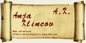 Anja Klincov vizit kartica